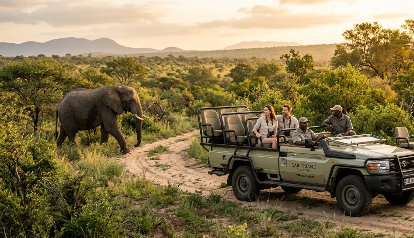Game drive privativo em veículo aberto no Sabi Sand Game Reserve