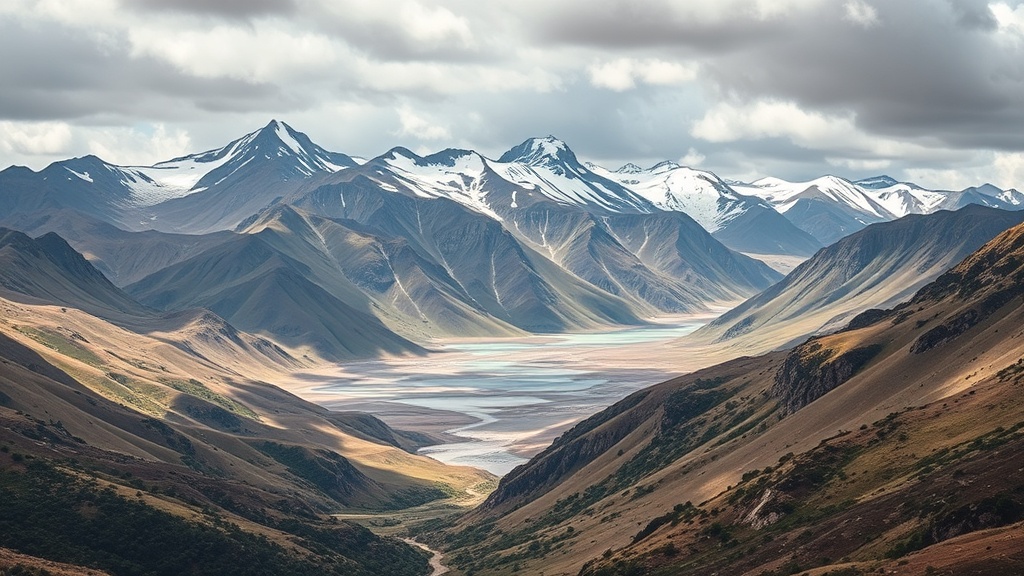 paisagem do Alasca com montanhas e geleiras